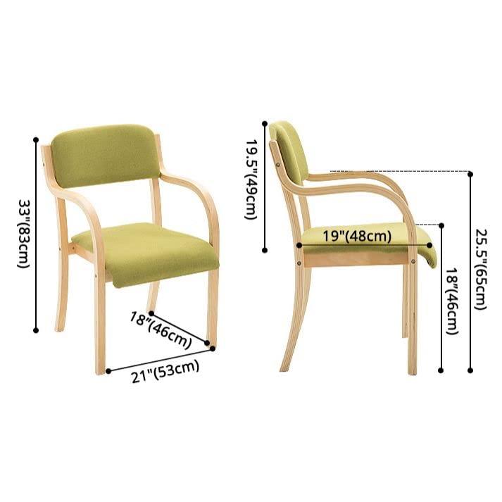 Black Set of 2 Wood Arm Chair I444260