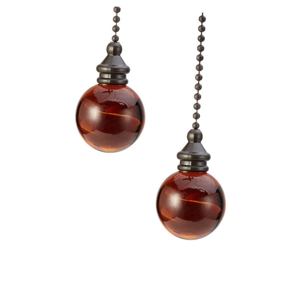 Glass Ball Chain Pendant Ornament 2 Pcs V795223