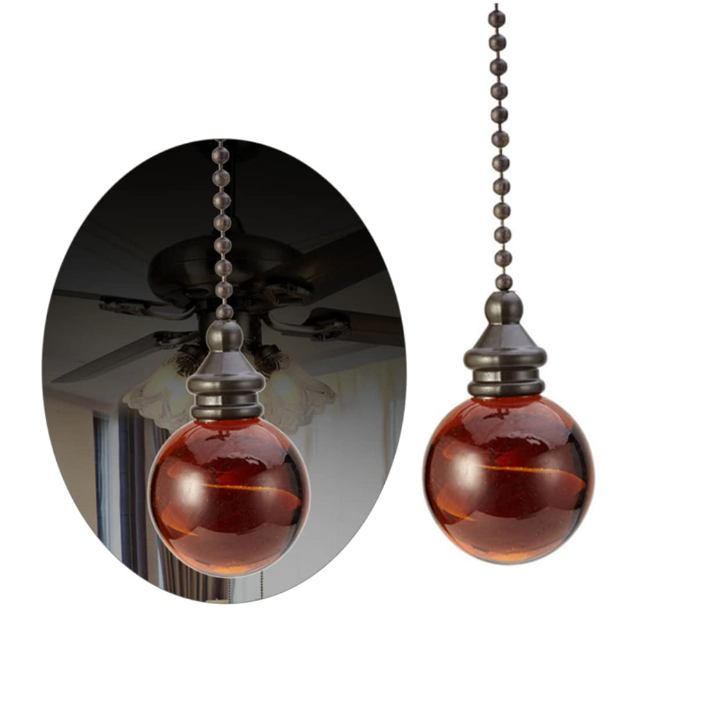 Glass Ball Chain Pendant Ornament 2 Pcs V795223