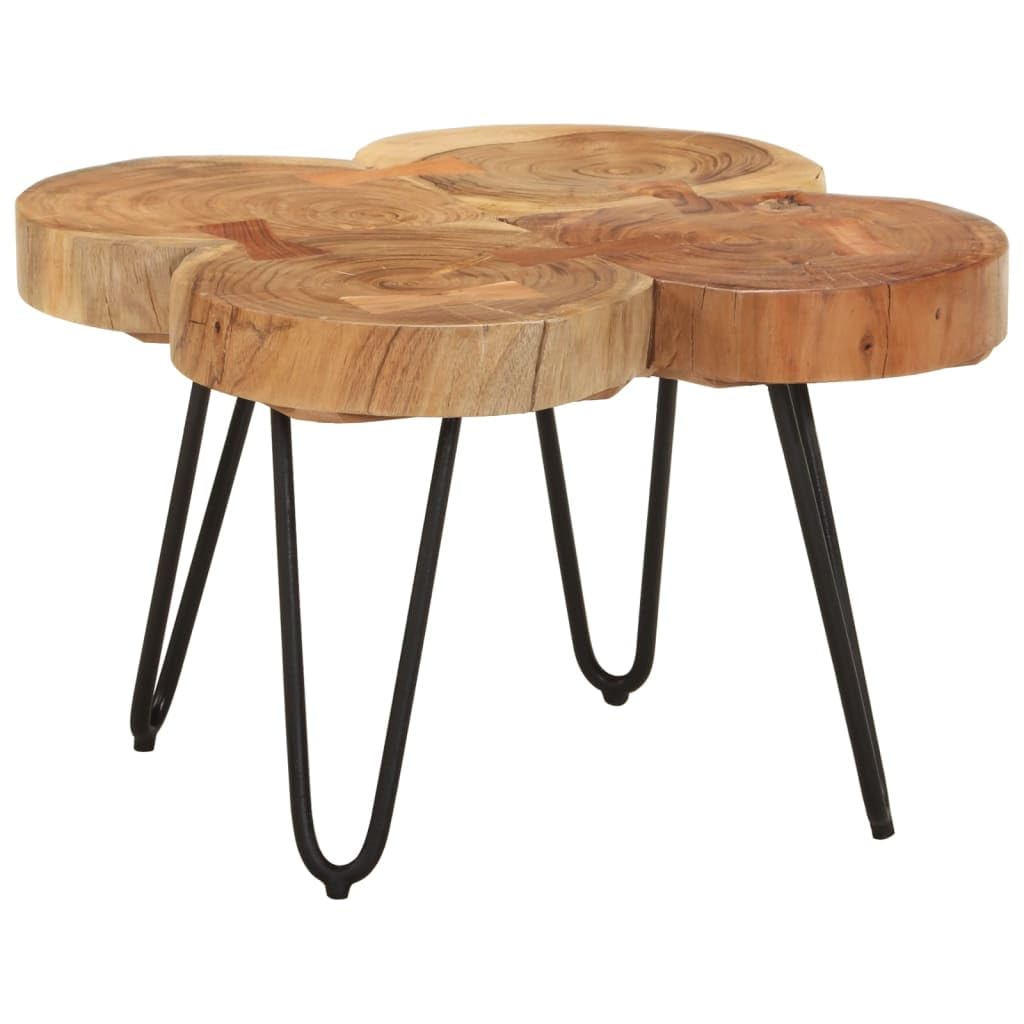 Sheesham Wood Coffee Table with Iron Frame G9816