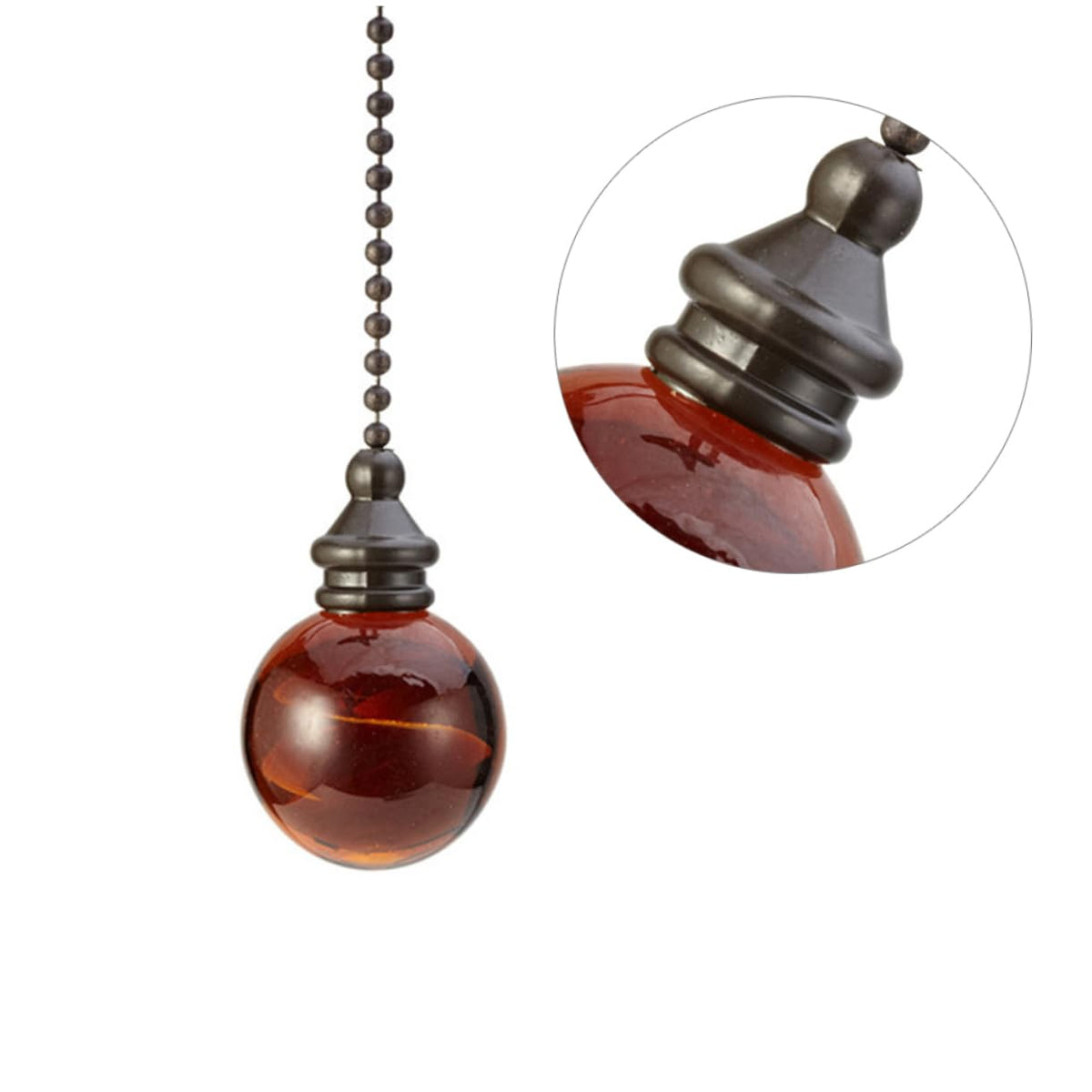 Glass Ball Chain Pendant Ornament 2 Pcs V795223