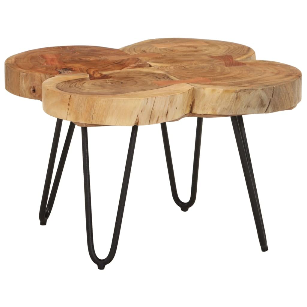 Sheesham Wood Coffee Table with Iron Frame G9816