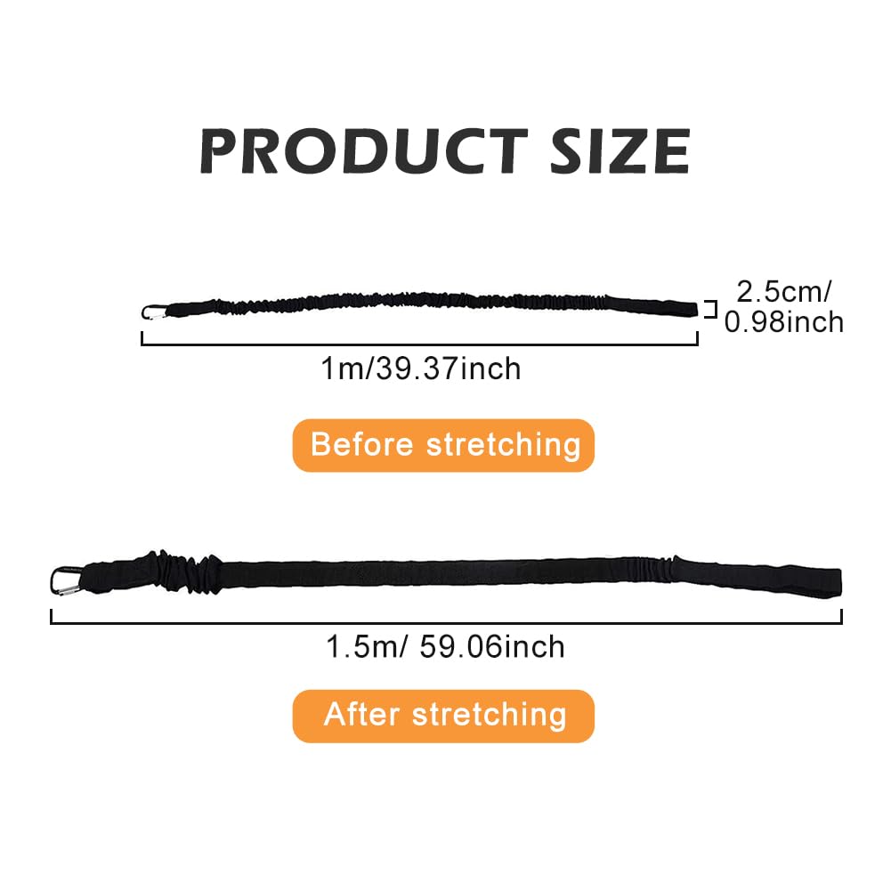 2 Pack Stretchable Kayak Paddle Leash with Carabiner E90415