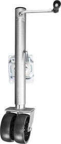 1500 LBs Capacity 6 Inch Dual Wheel Swing-Back Bolt-On Swivel Trailer Jack D5480