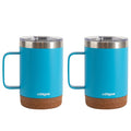 Stainless Steel Copper Lined Mug with Handle 2 Pack 16 oz X112