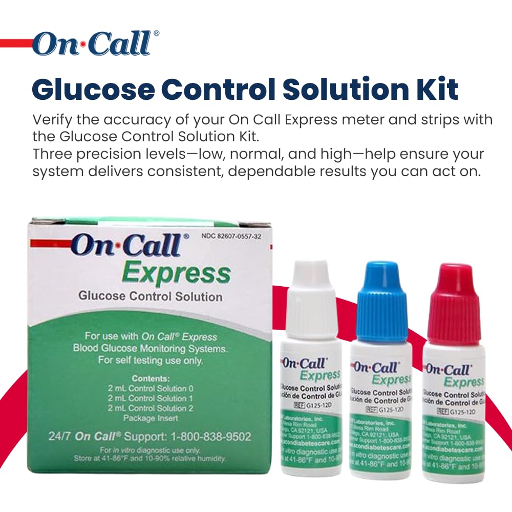 Glucose Control Solution Kit Level 0, 1 & 2, 3-Pack 2mL Bottles A16987
