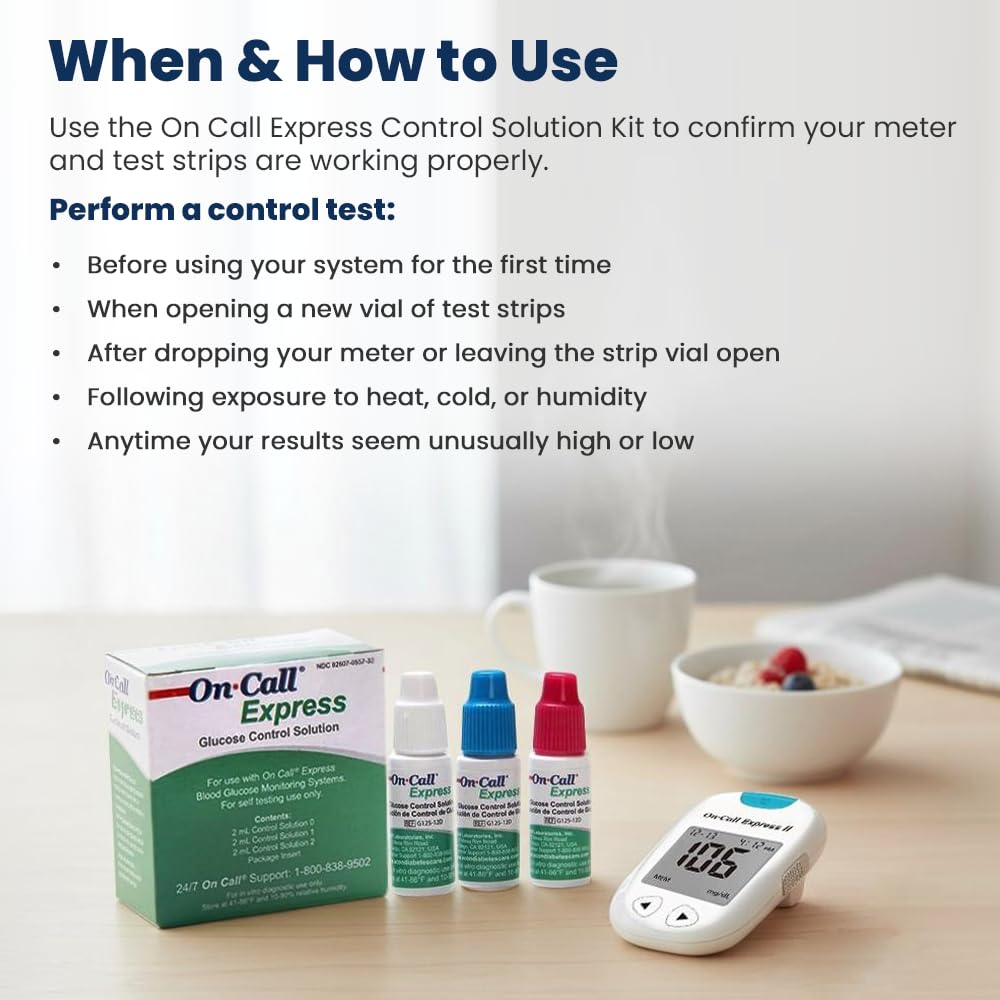 Glucose Control Solution Kit Level 0, 1 & 2, 3-Pack 2mL Bottles A16987