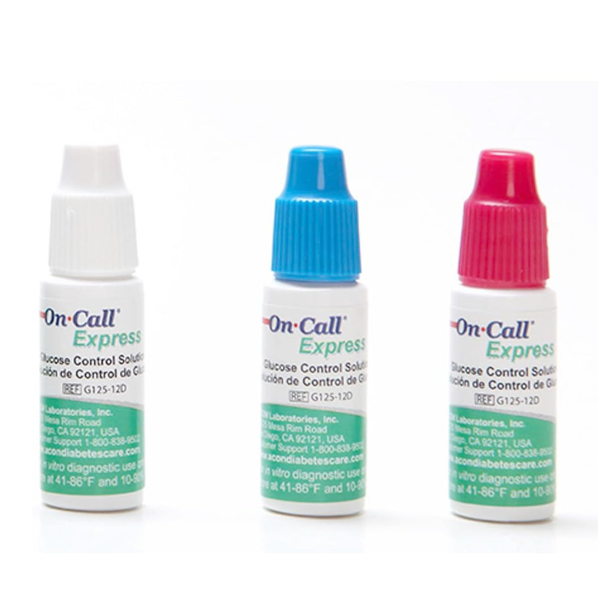 Glucose Control Solution Kit Level 0, 1 & 2, 3-Pack 2mL Bottles A16987