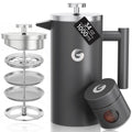 Gray 34 oz French Press Coffee Maker C228328