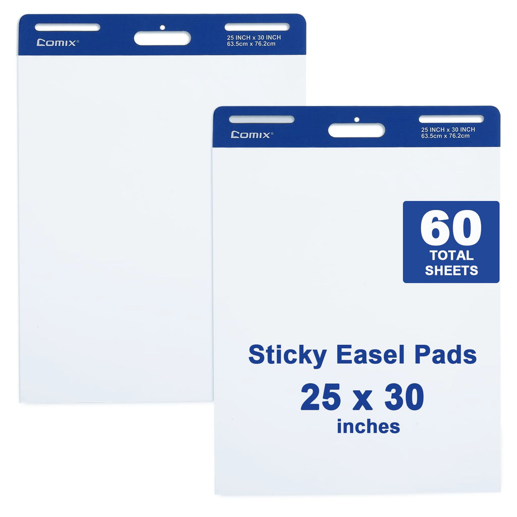 25 x 30 Inches Self Stick Easel Pad, 30 Sheets, 2 Pads K337