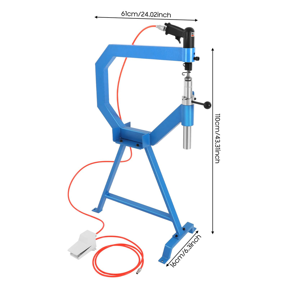 4" Pneumatic Planishing Hammer with Anvil & Cast-Iron Stand W430043