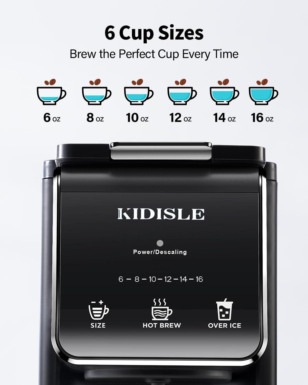Black Single Serve Coffee Maker with 40oz Water Tank I45818