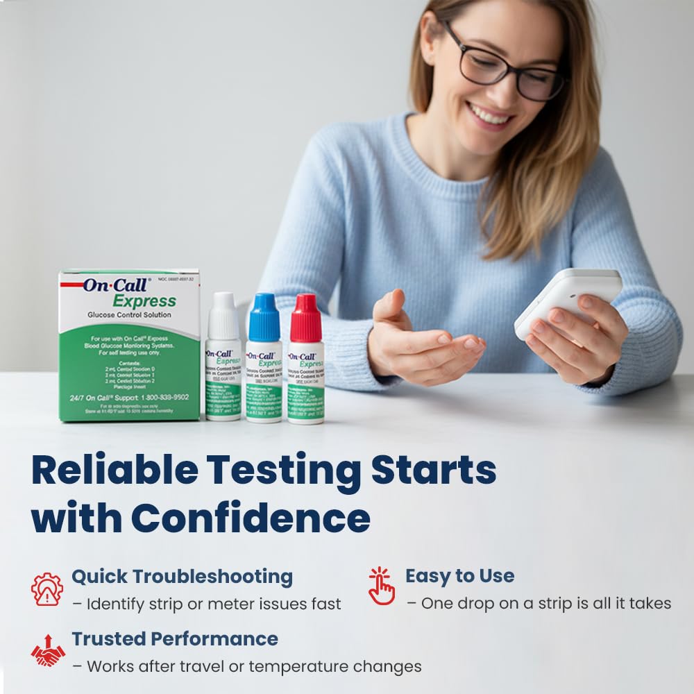Glucose Control Solution Kit Level 0, 1 & 2, 3-Pack 2mL Bottles A16987