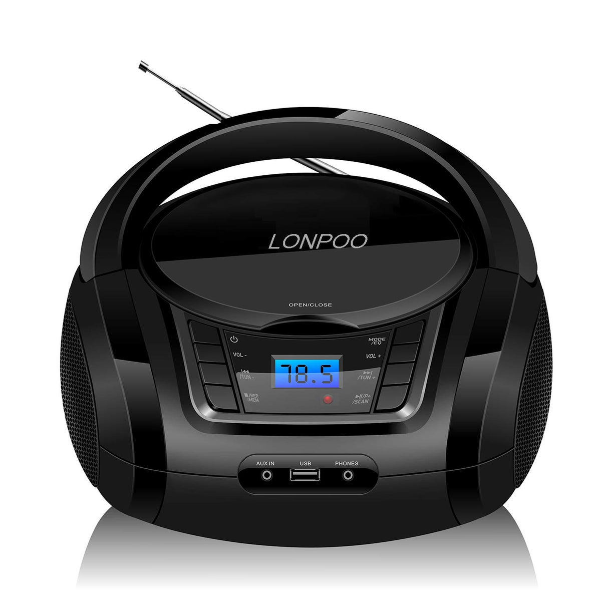 Portable CD Player Boombox with Speakers D18652