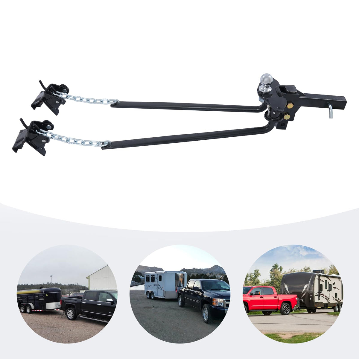 14000lbs Weight Distribution Hitch with Connection Bar Q954