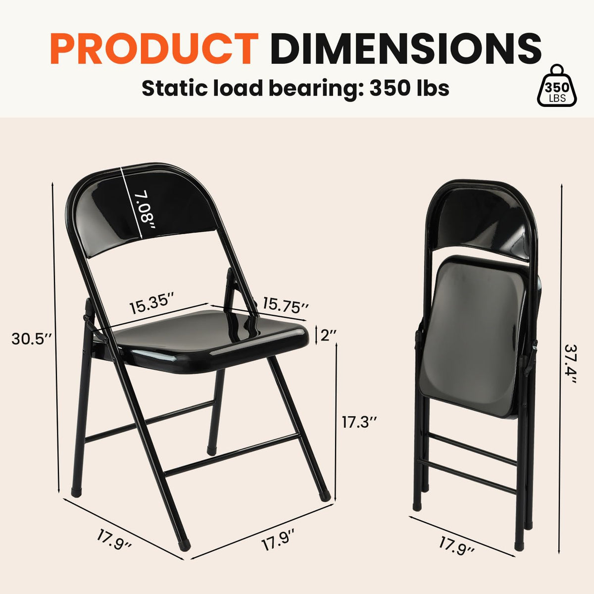 10 Pack Black Metal Folding Chairs Z599733