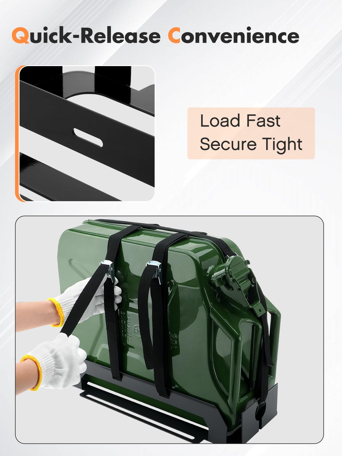 Heavy-Duty Jerry Can Holder with Webbed Strap V37435