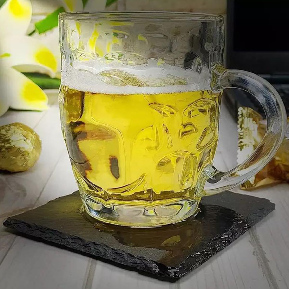 Black Natural Stone Cup Coaster Set T17078