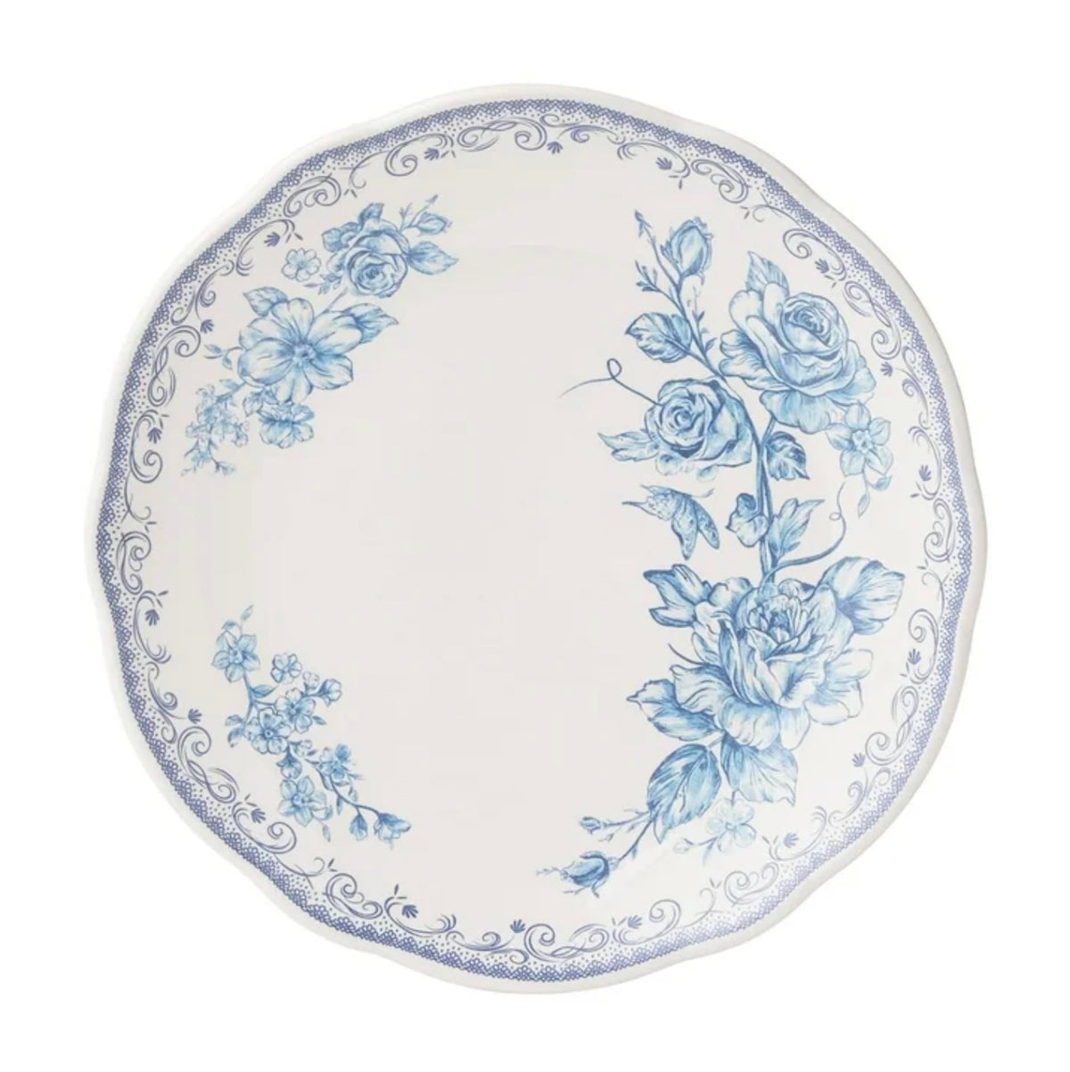 Blue 12-Piece Stoneware Dinnerware Set R554