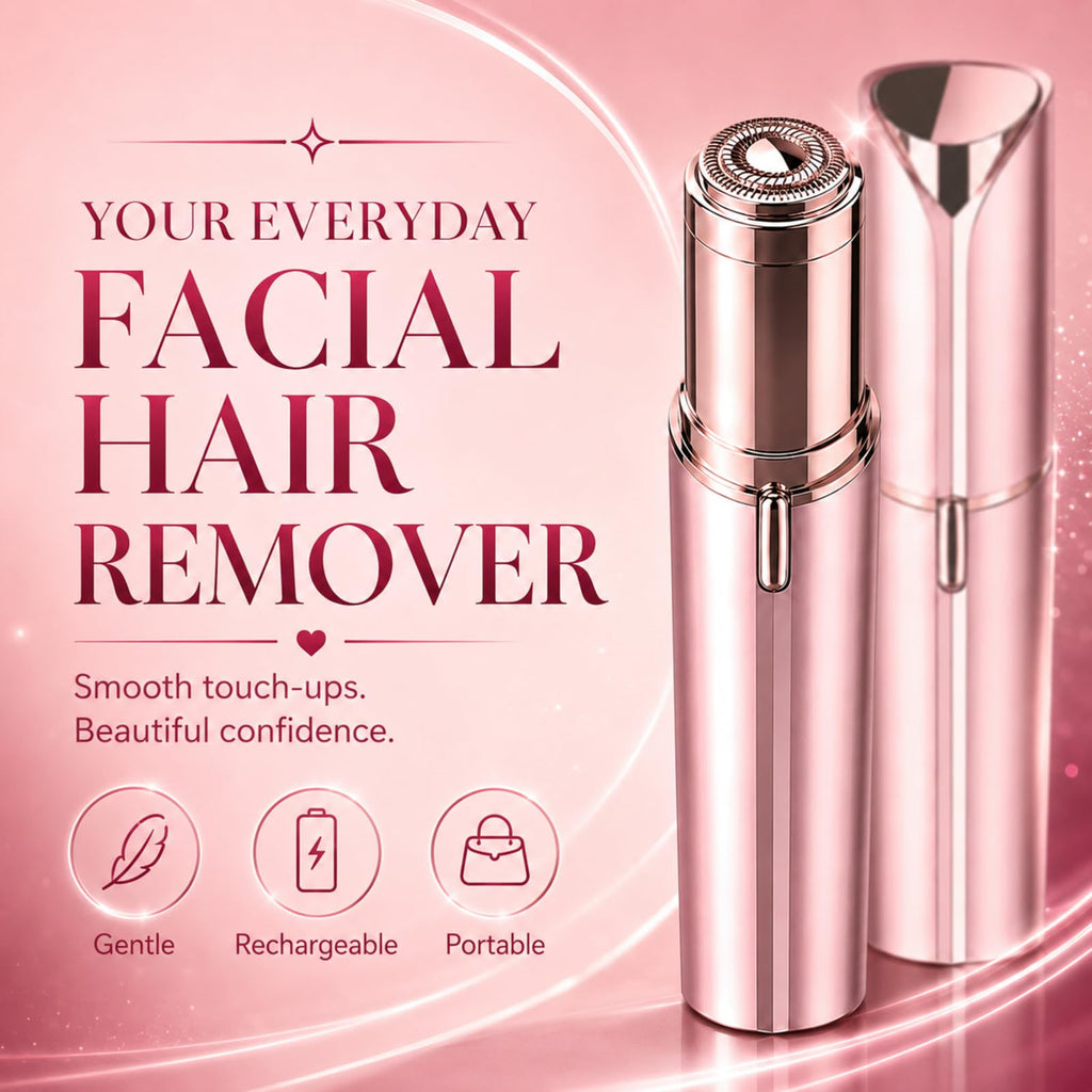 USB Rechargeable Facial Hair Remover with LED Light M53320