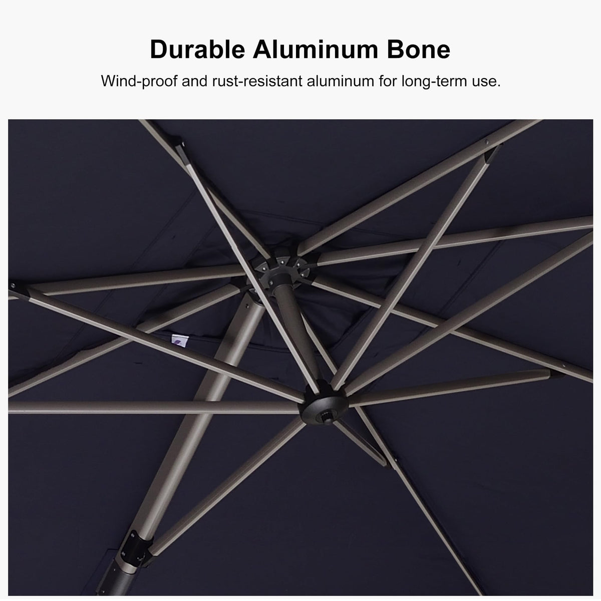 Navy Blue Cantilever Umbrella with Base E1792