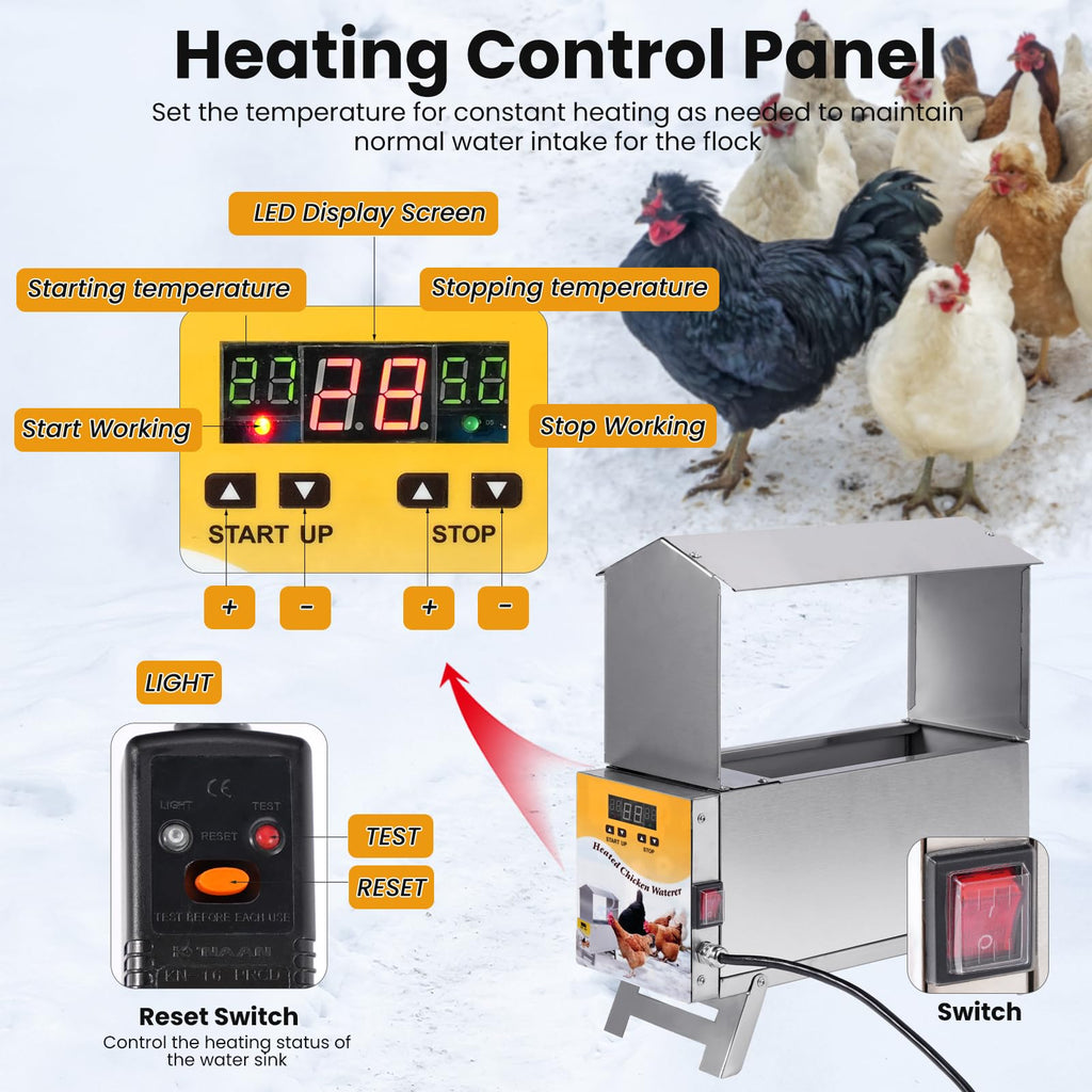 1.5 Gallon Heated Chicken Waterer Q68701