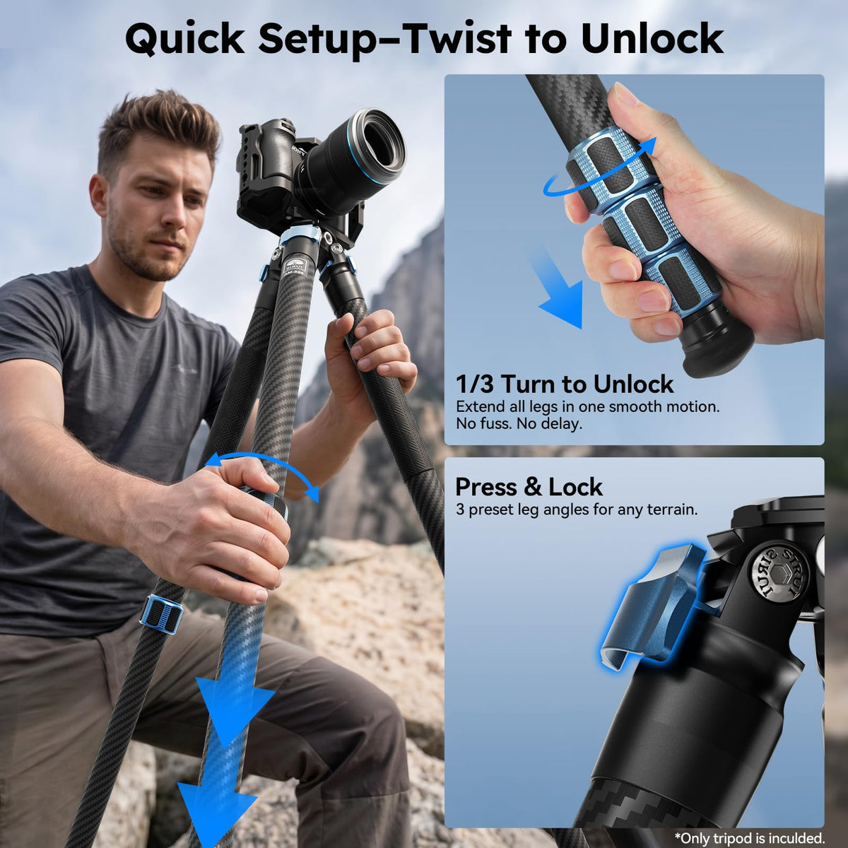 Carbon Fiber Camera Tripod Y304