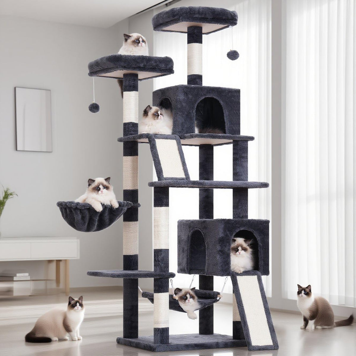 71'' Cat Tree with Scratching Post F818