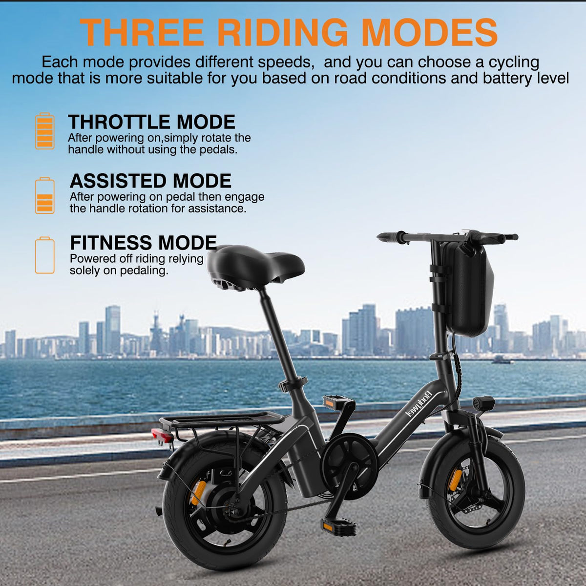 Folding Electric Bike 400W 36V 10Ah 14" H68745
