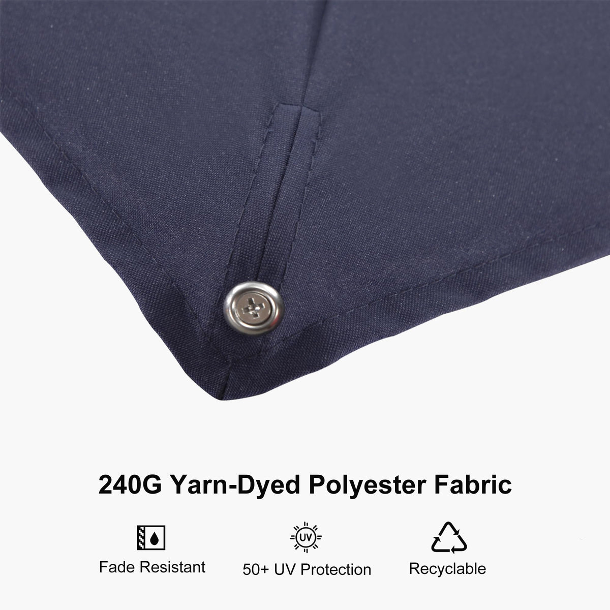 Navy Blue Cantilever Umbrella with Base E1792