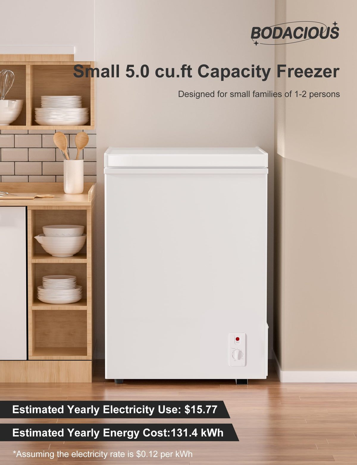 5.0 Cu Ft Compact Chest Freezer D3727