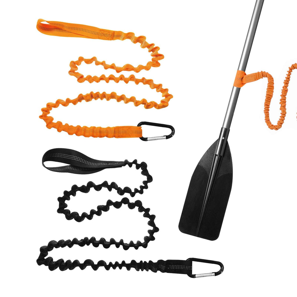 2 Pack Stretchable Kayak Paddle Leash with Carabiner E90415