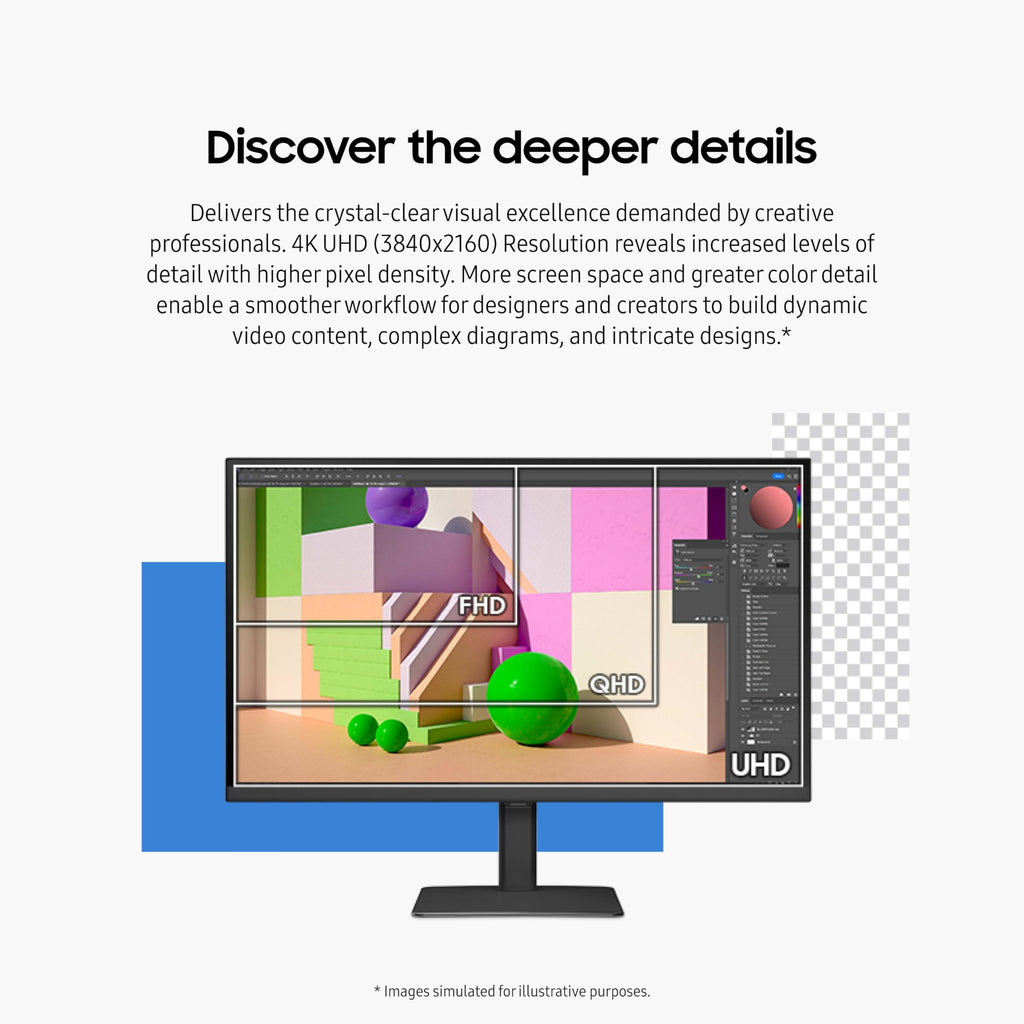 32" 4K UHD Computer Monitor with HDMI DisplayPort USB-A Y682543