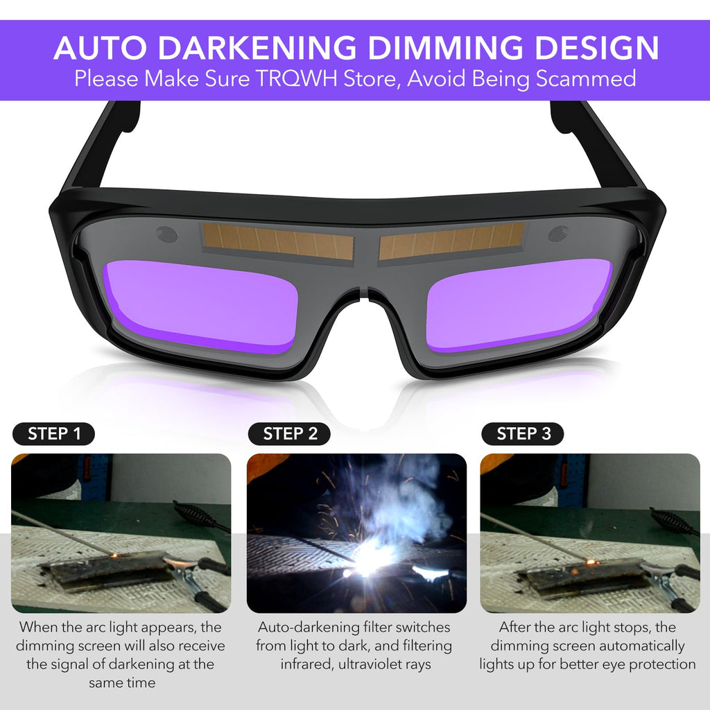 Auto Darkening Welding Glasses U319