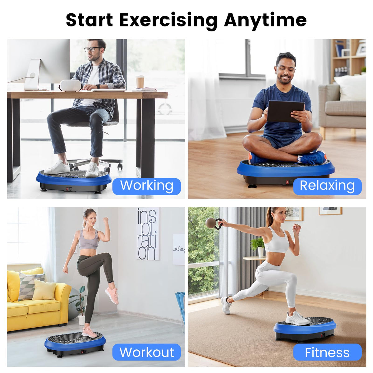 Vibration Plate Exercise Machine 450 lbs Capacity M672931