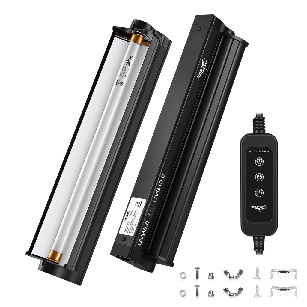 12Inch T5 UVB Reptile Light Fixture Combo Kit with Cycle Timer G567564