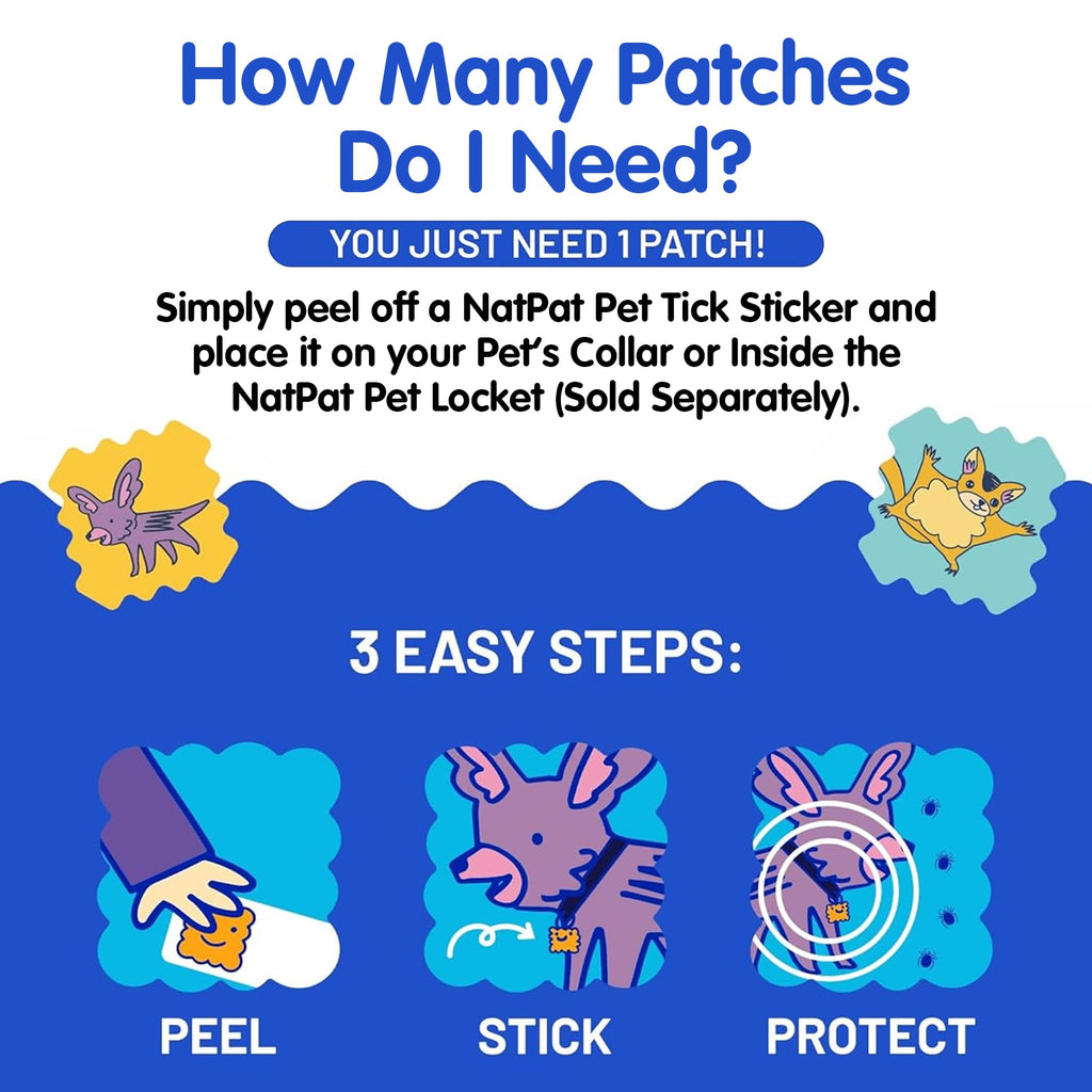 Tick Repellent Pet Patches for Dogs and Cats, 48 Count S794539