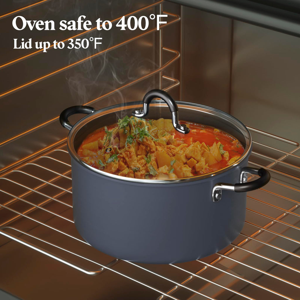 12 Piece Black Nonstick Hard Anodized Cookware Set X691870