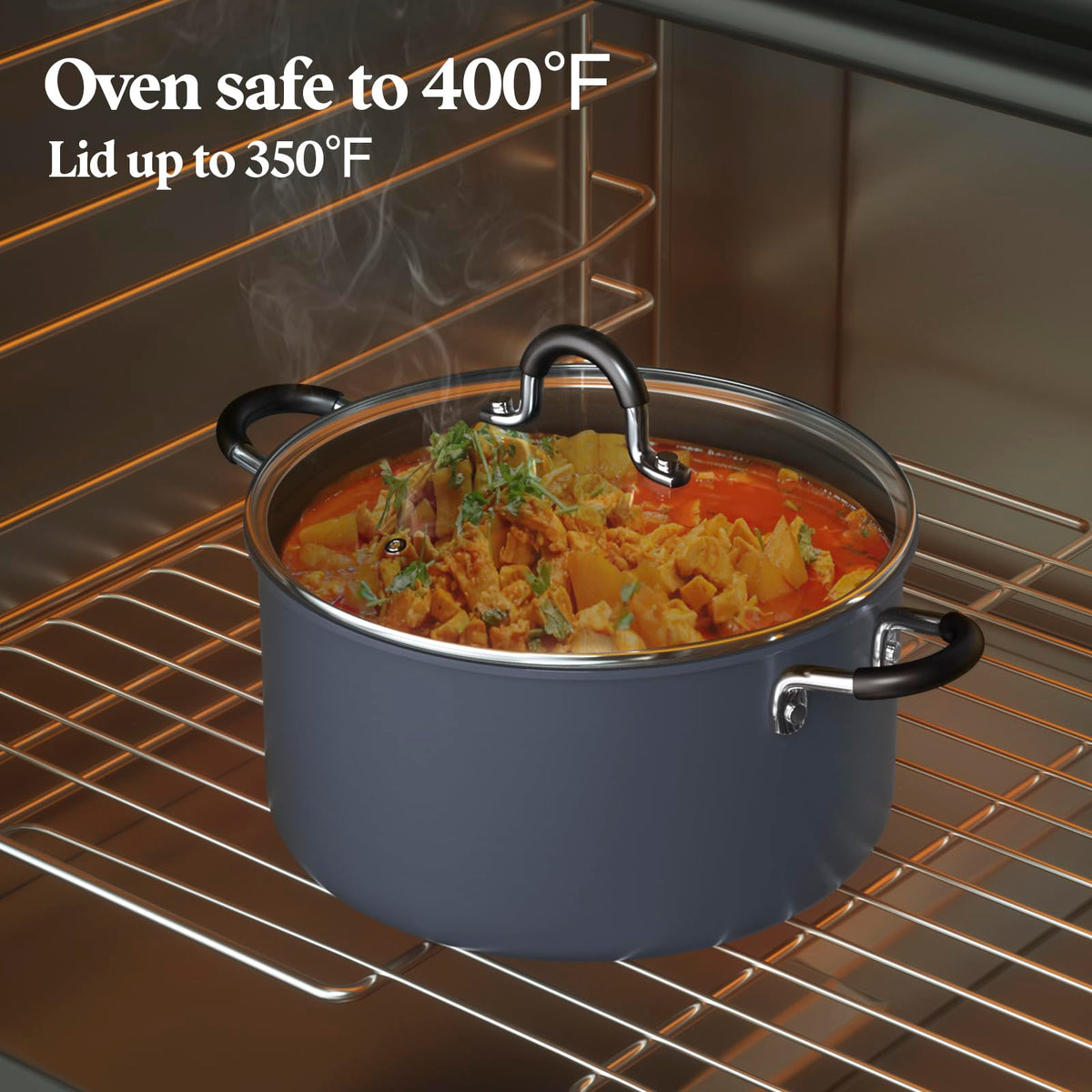 12 Piece Black Nonstick Hard Anodized Cookware Set X691870