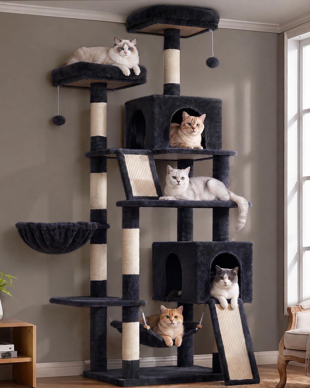 71'' Cat Tree with Scratching Post F818