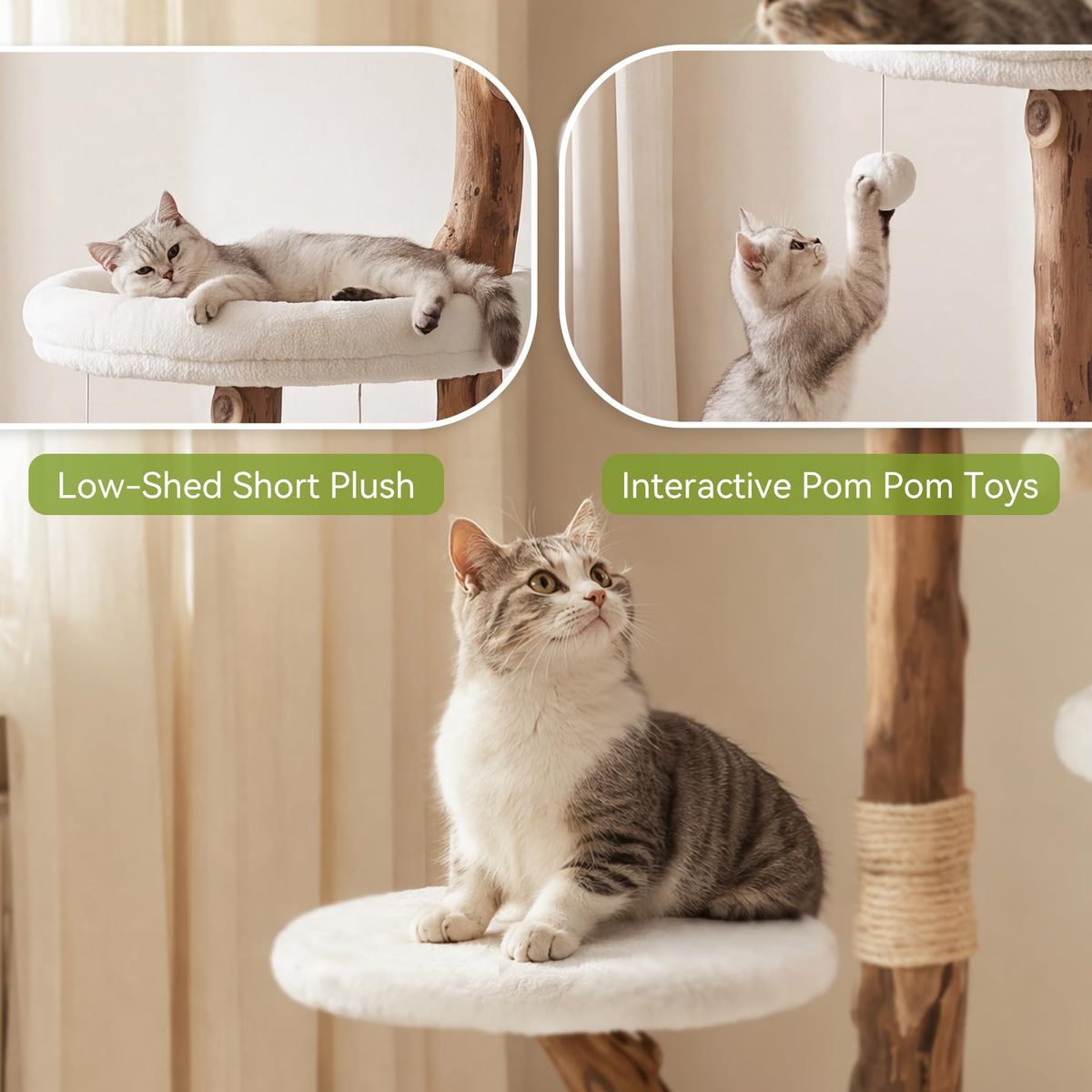 Cat Tree Tower with Scratching Post V817029