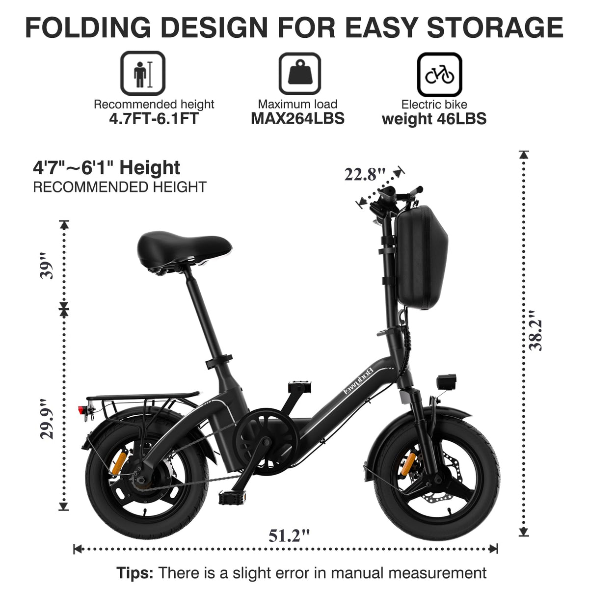 Folding Electric Bike 400W 36V 10Ah 14" H68745
