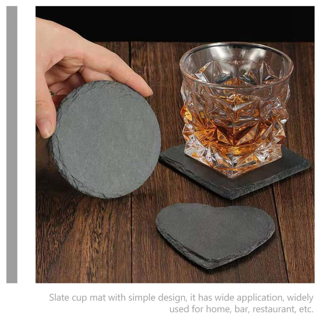 Black Natural Stone Cup Coaster Set T17078