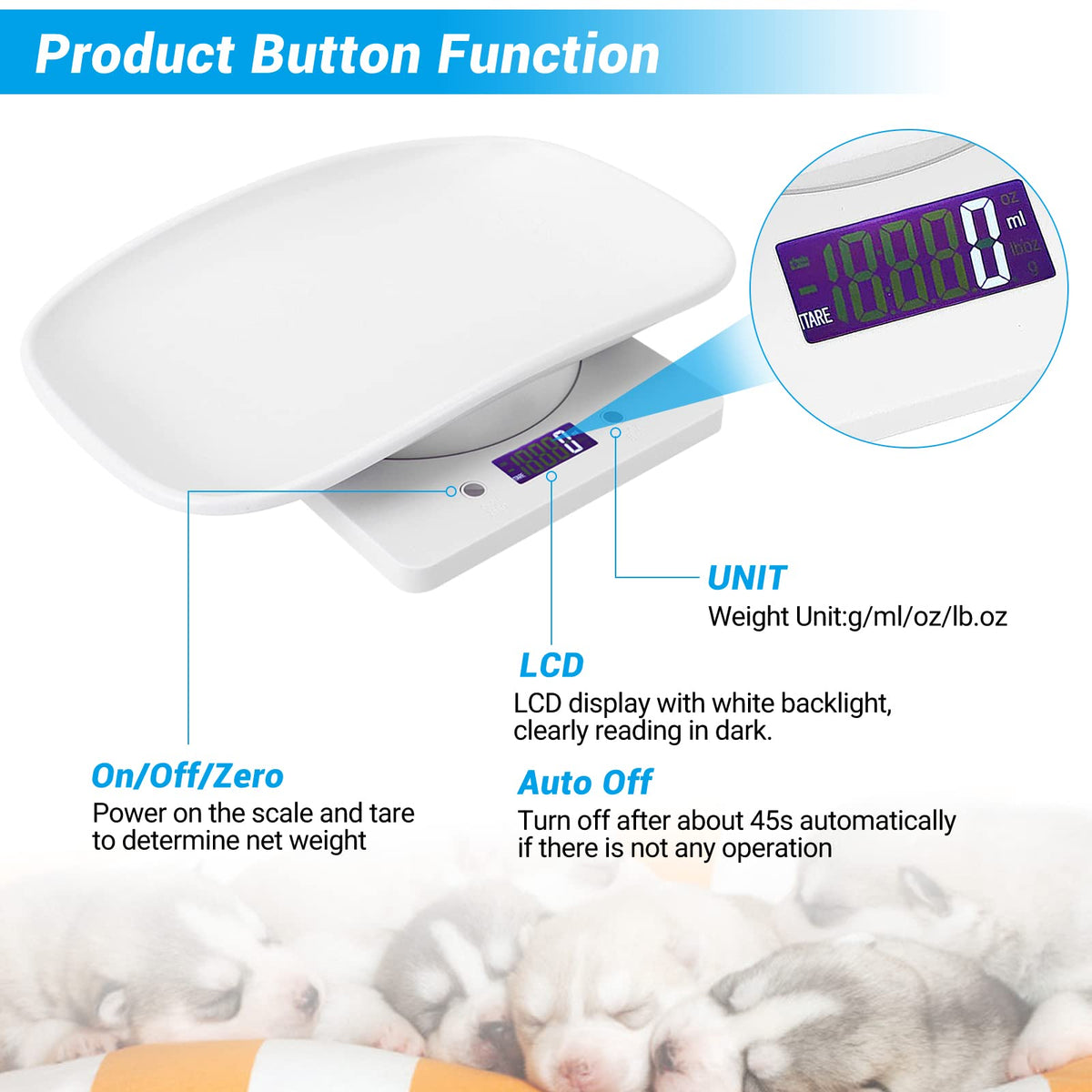 Digital Pet Scale with Tape Measure L578