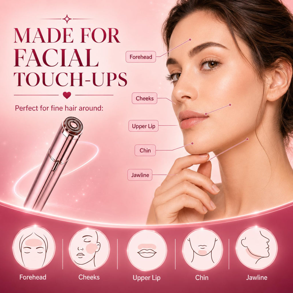 USB Rechargeable Facial Hair Remover with LED Light M53320