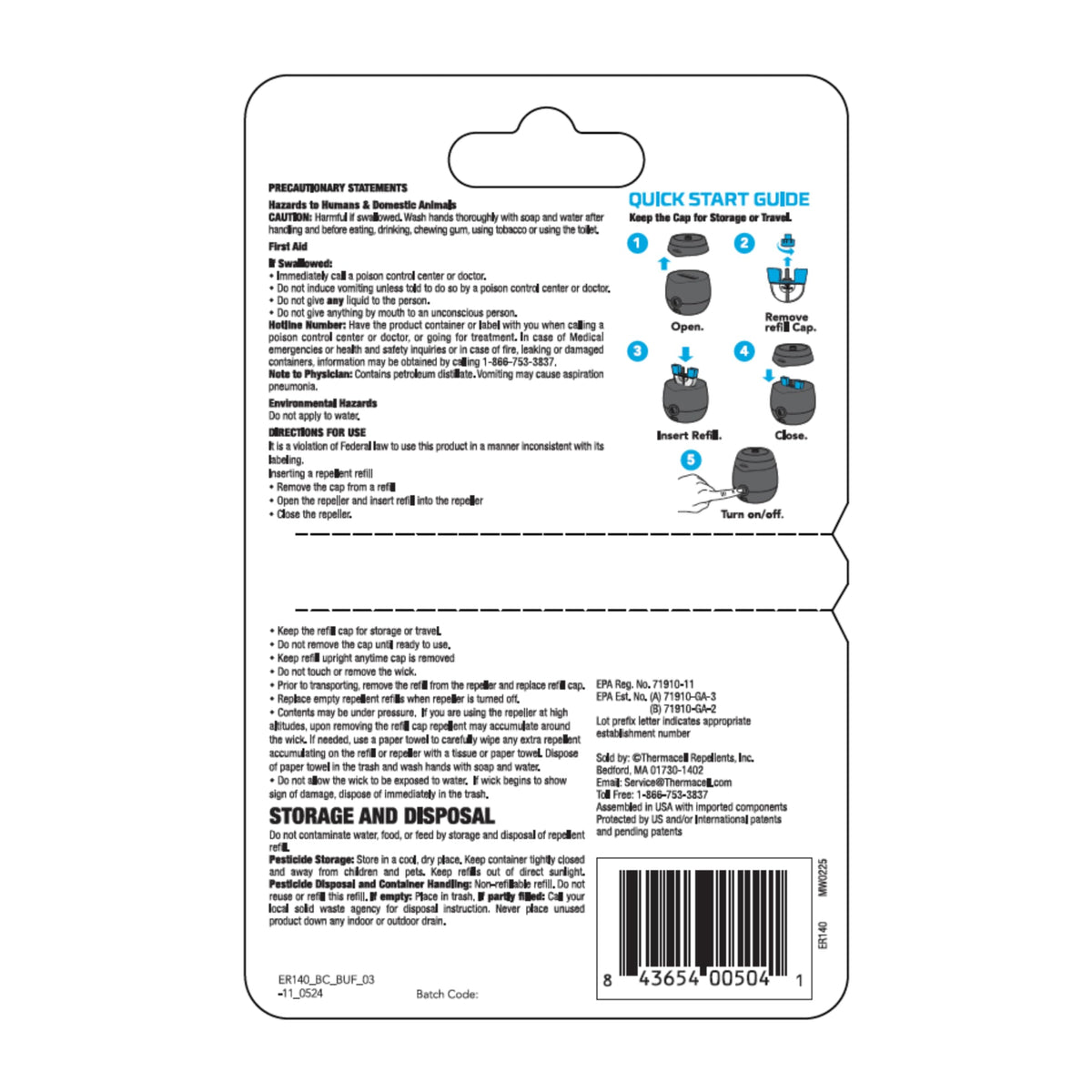 Mosquito Repellent Refill E6842