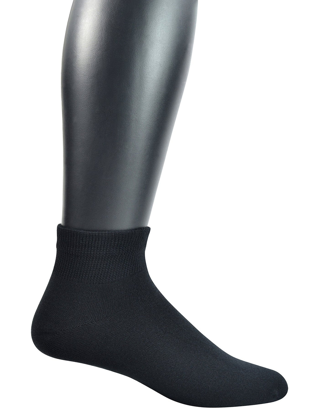 Men's 5 Pairs Non-binding Flat-Knit Ankle Socks with Seamless Toe S504