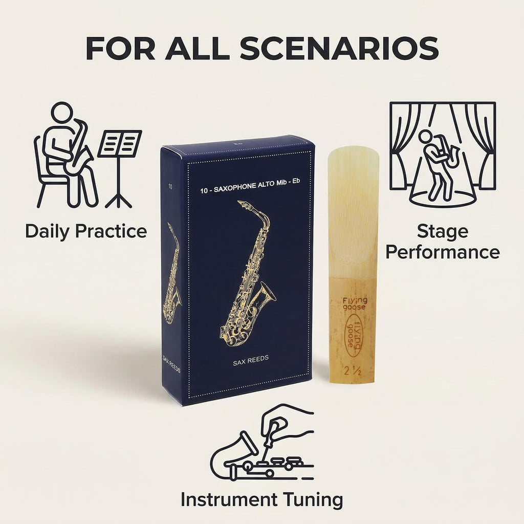 Alto Saxophone Reeds Strength 2.5 Natural Cane 10-Pack N4487