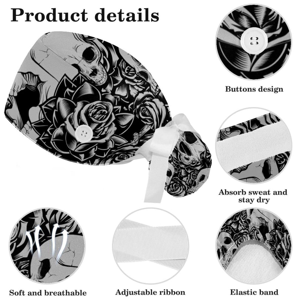 Lace-Up Hat with Scrunchies One Size O22086