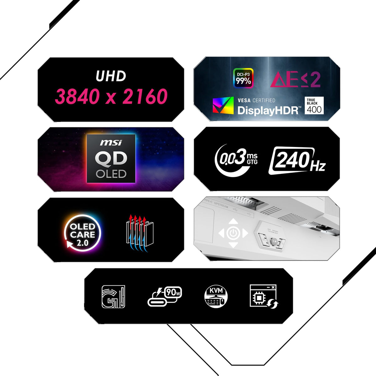 31.5 Inch 4K UHD 240Hz QD-OLED Gaming Monitor O97609